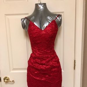 Jessica McClintock gunne sax sexy little red dress